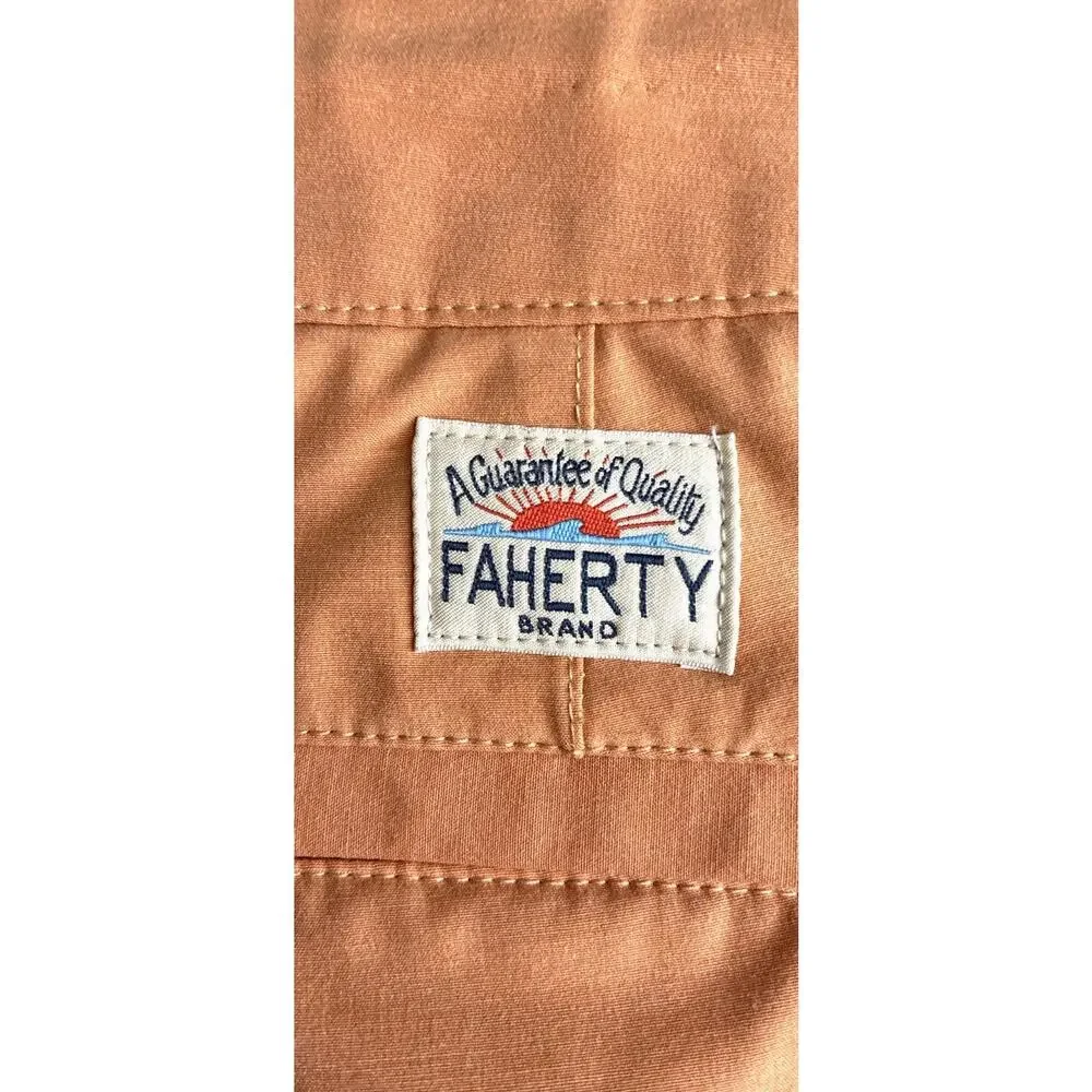 Faherty All Day Shorts Mens 38 Burnt Orange Stretch Performance Chino 9”
